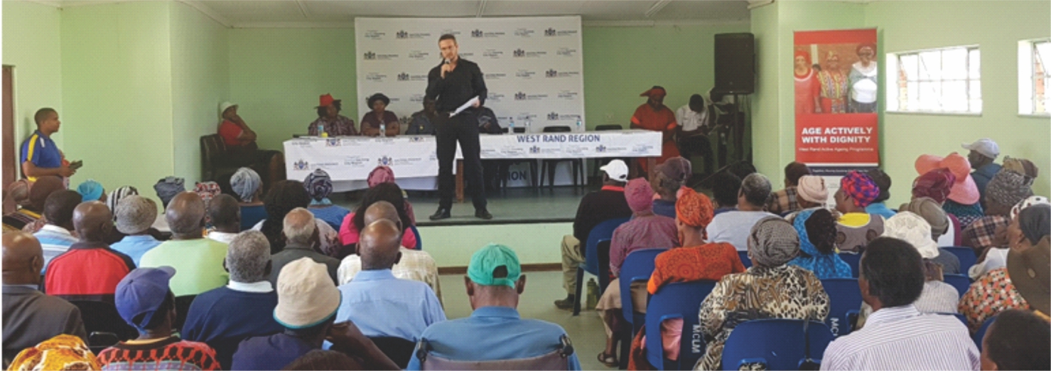 Reinhard Slabbert addressing the issue of the rights of the elderly