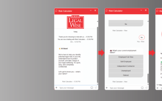 Risk calculator screenshots
